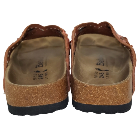 Birkenstock Betulas "Joyce" Beaded Laser Cut Cross Strap Sandals Salmon Size 7 - Picture 5 of 13